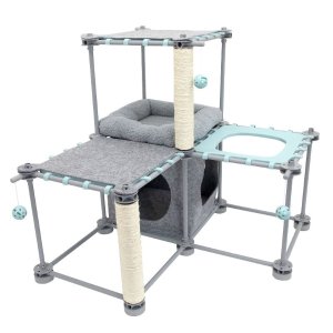 Kitty City Furniture Kit Cat Tower Gray/Blue