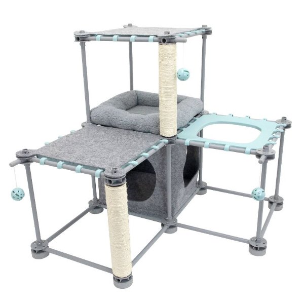 Furniture Kit Cat Tower Gray/Blue