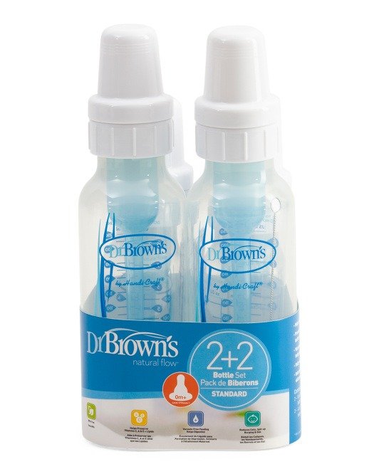 4pk 2 Plus 2 Natural Flow Baby Bottles