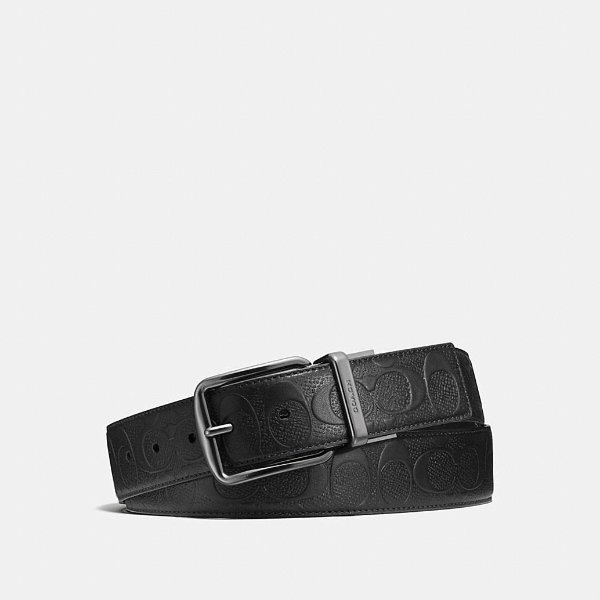 Wide Harness Cut-To-Size Reversible Belt in Signature Leather