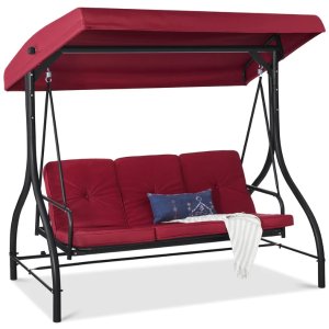 Best Choice Products 3-Seat Outdoor Canopy Swing Glider Furniture