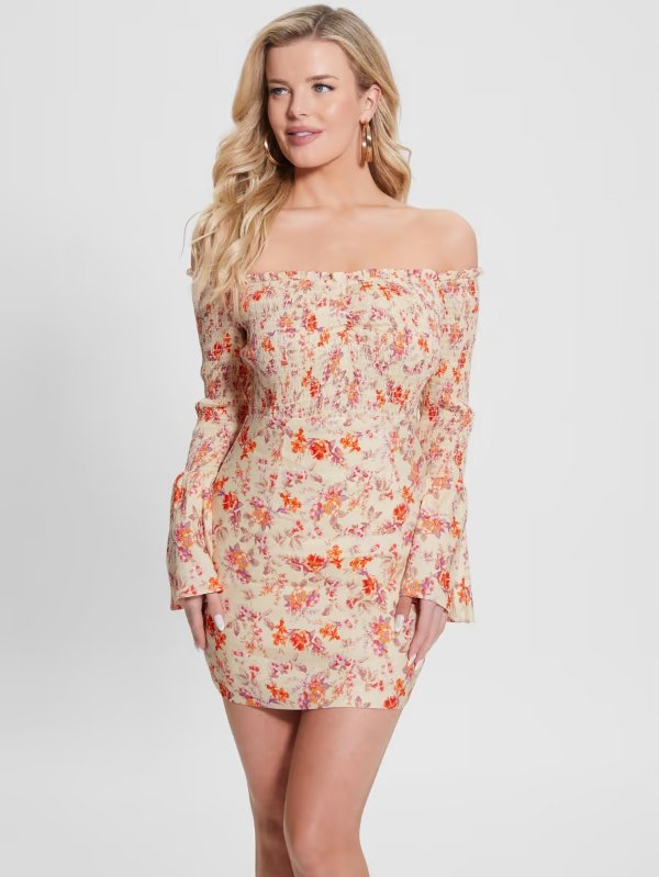 Eco Off-the-Shoulder Hailey Dress | Guess US