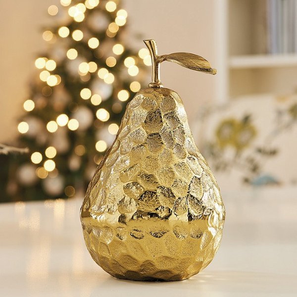 Golden Pear Decorative Figurine