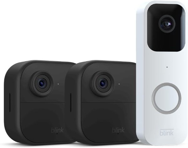 Video Doorbell + 2 Outdoor 4 smart security cameras