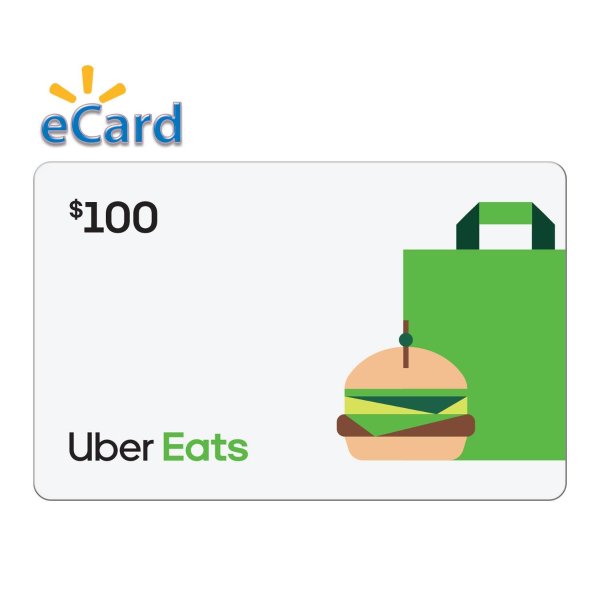 Uber Eats礼卡 面值$100