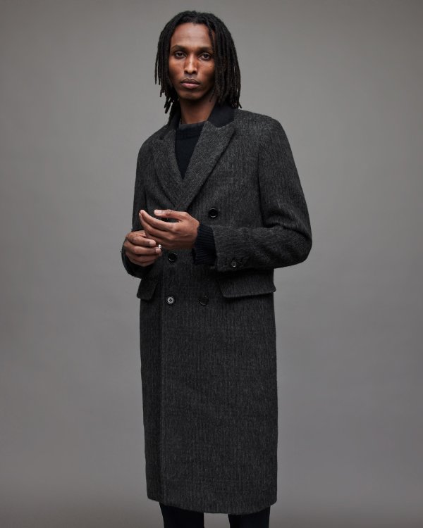 Tribeca Coat Charcoal | ALLSAINTS US