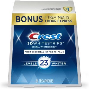 Crest3D Whitestrips, Professional Effects Plus, Teeth Whitening Strip Kit, 48 Strips (24 Count Pack)