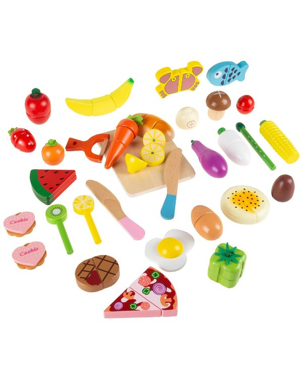 Pretend Play Food Set-Wooden Magnetic Kitchen Toy