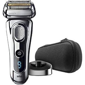 Braun Series 9 9293s Men's Electric Shaver / Electric Razor, Wet & Dry, Travel Case with Charging Stand, Premium Chrome Cordless Razor, Razors, Shavers, & Pop Up Trimmer