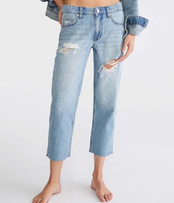 Low-Rise Baggy Crop Jean