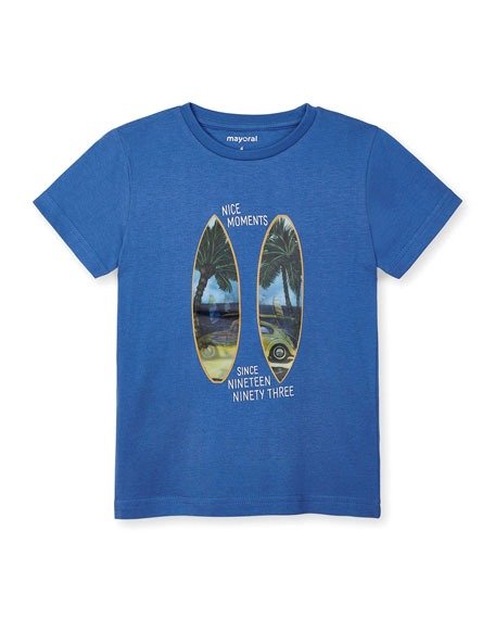 Boy's Surfboard Hologram Graphic T-Shirt, Size 3-7