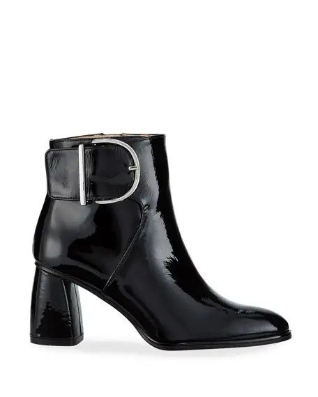 Vienna Patent Leather Buckle Booties