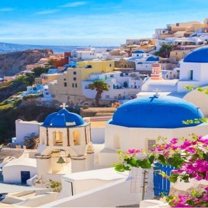 希腊6晚行程 雅典+圣托里尼住宿航班 网红岛屿 蓝顶白屋绝美