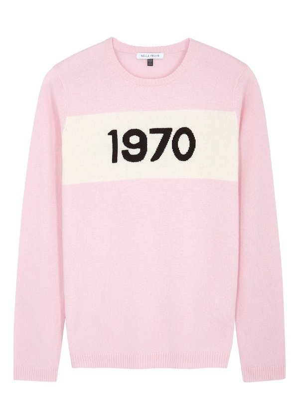 1970 light pink cashmere jumper