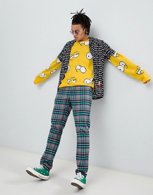 The Simpsons x ASOS DESIGN Bart knitted sweater at asos.com