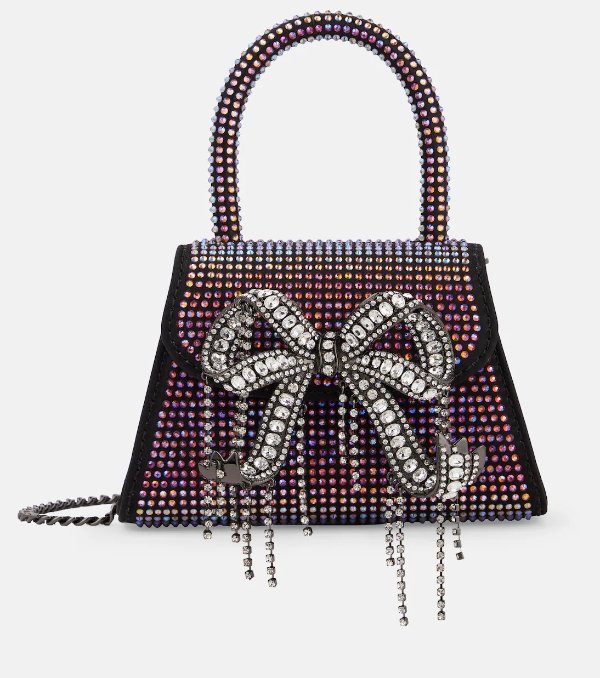 The Bow Micro embellished tote bag