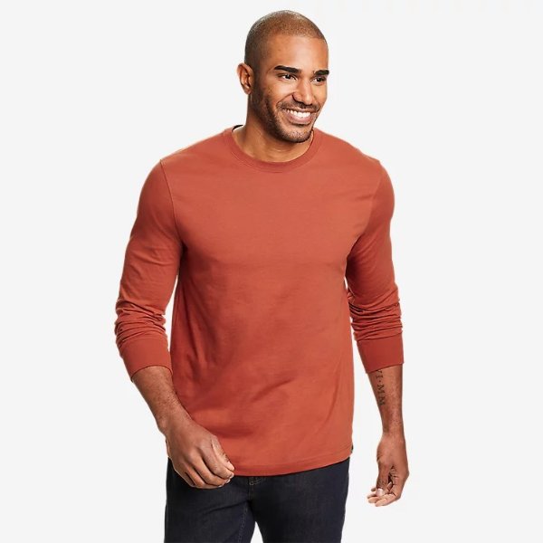 Men's Legend Wash 100% Cotton Long-Sleeve Classic T-Shirt