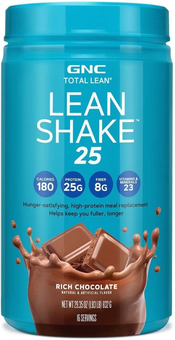 Total Lean | Lean Shake 25 Protein Powder | High-Protein Meal Replacement Shake | Rich Chocolate | 16 Servings