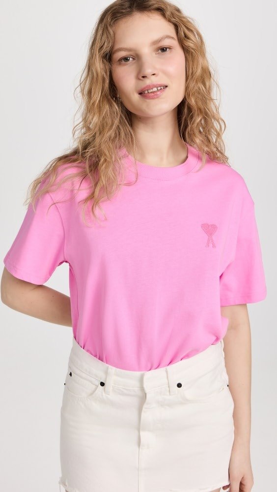 粉色De Coeur T 恤