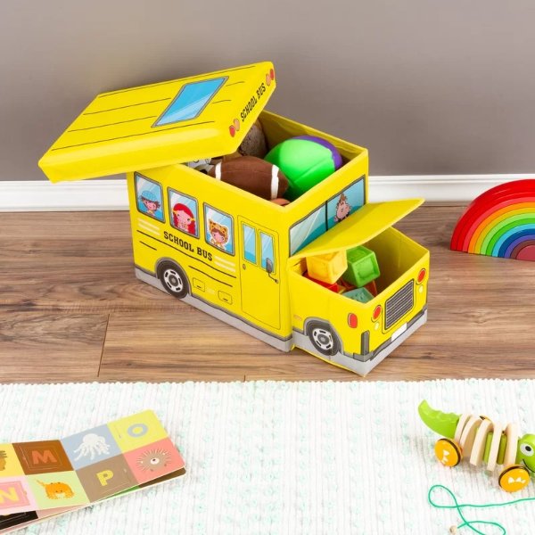 Carr Collapsible School Bus Toy BoxCarr Collapsible School Bus Toy BoxProduct OverviewRatings & ReviewsQuestions & AnswersShipping & ReturnsMore to Explore