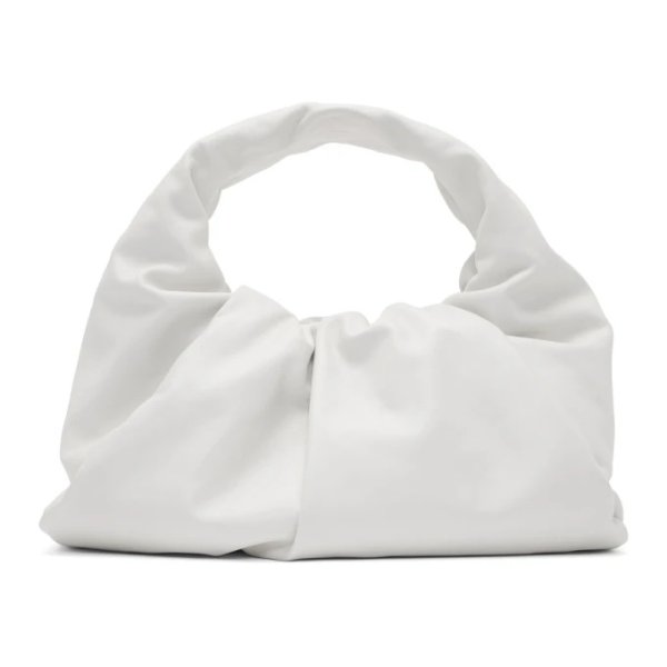 Bottega Veneta - White Small Shoulder Pouch Bag