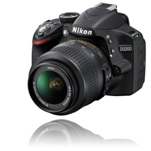 Nikon D3200 Digital SLR Camera Black Kit w/ 18-55mm AF-S VR DX Nikkor Zoom Lens