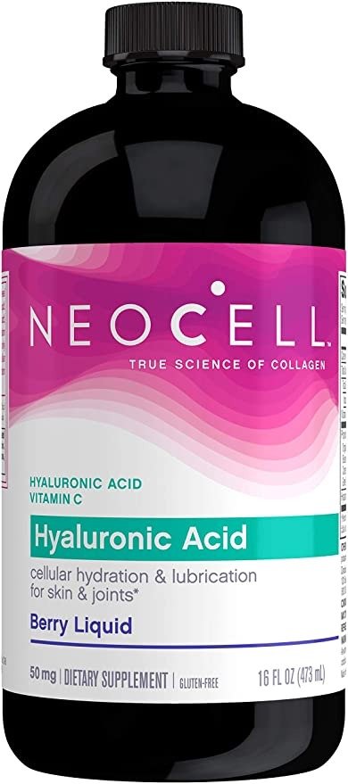Hyaluronic Acid Berry Liquid, Cellular Hydration & Lubrication for Skin 16 Ounce Bottle (Package May Vary)