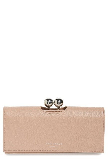 Josiey Bobble Scripted Leather Clutch
