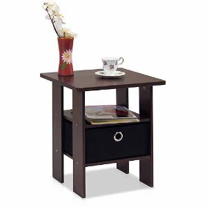 Furinno 11157 Petite End Table Bedroom Night Stand