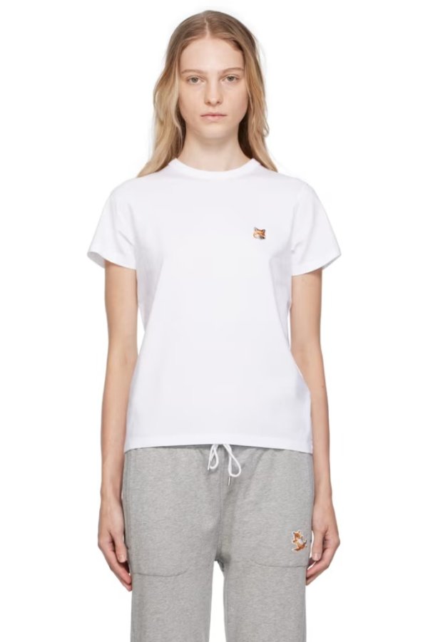 White Fox Head T-Shirt