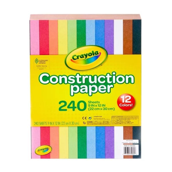 Construction Paper 9&#34; x 12&#34; 240ct