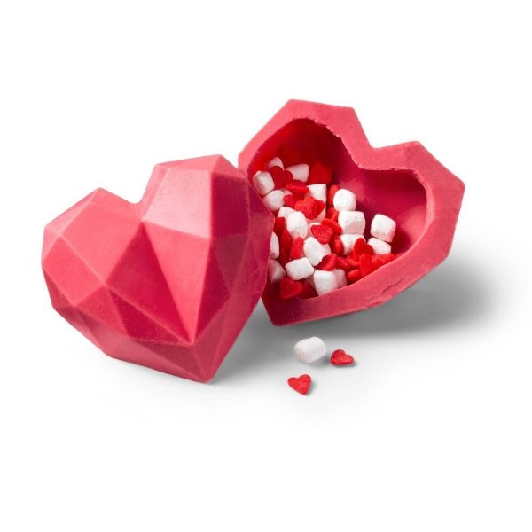 Valentine&#39;s Raspberry Chocolate Heart Hot Cocoa Bomb - 1.7oz - Favorite Day&#8482;