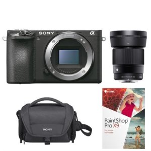 Sony a6500 Mirrorless Camera Body + Sigma 30mm f/1.4 DC DN Lens Kit