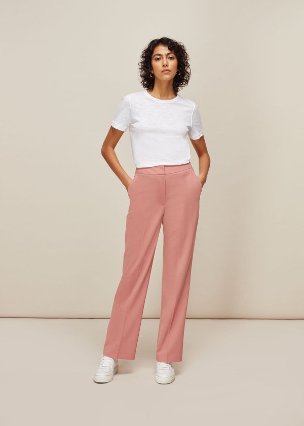 Pale Pink Aliza Tailored Trouser | WHISTLES | Whistles