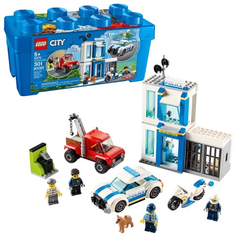 LegoCity Police Brick Box 60270 Action Cop Building Toy for Kids (301 Pieces)