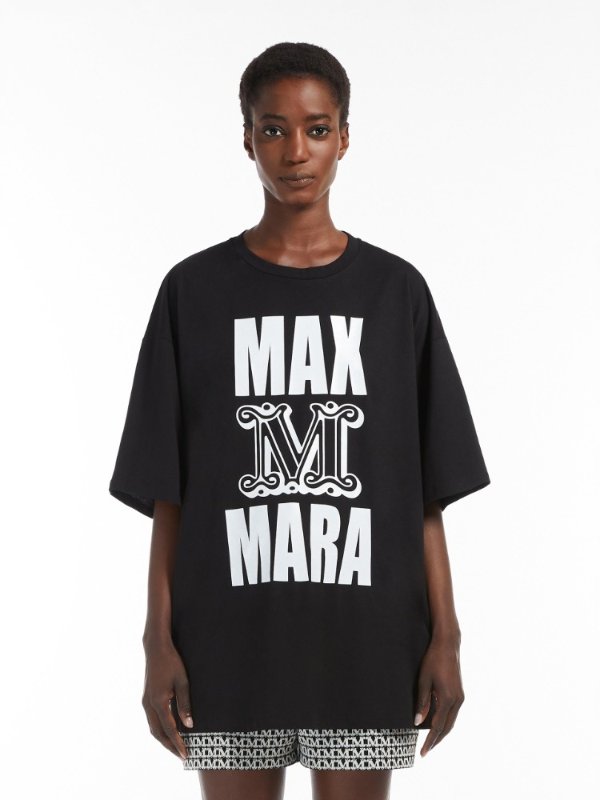 Cotton T-shirt, black | "CARLO" Max Mara
