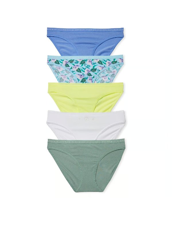 5-Pack Stretch Cotton Bikini Panties
