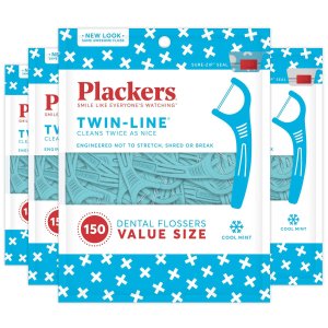 Plackers Twin-Line双线牙线 150支装 x 4包 共600支