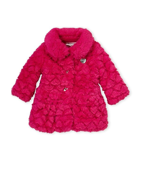 (Infant Girls) Hot Pink Faux Fur Jacket
