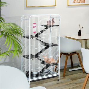 SmileMart 6 Levels Rolling Large Ferret Cage for Small Animals