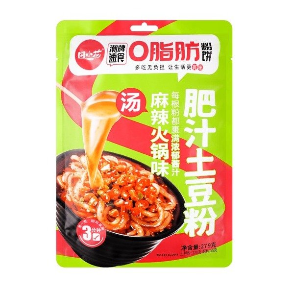 TianXiaoHua 0 Fat Soup Potato Noodle Spicy Hot Pot Flavor 279g