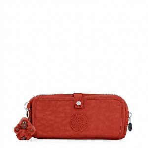 Wolfe Roll-Up Pencil-Makeup Pouch 红色化妆包