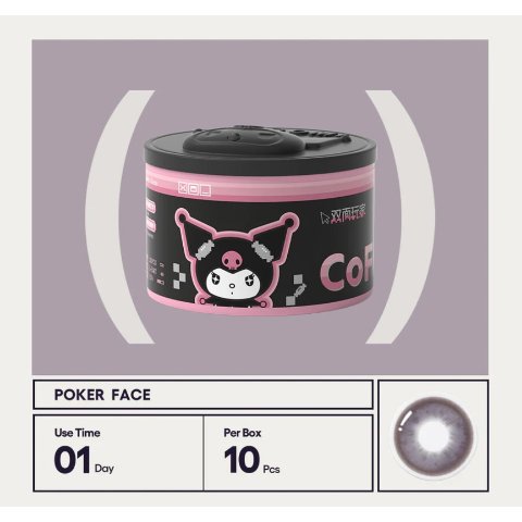 Poker Face - Sanrio Kuromi | 1 Day, 10 pcs