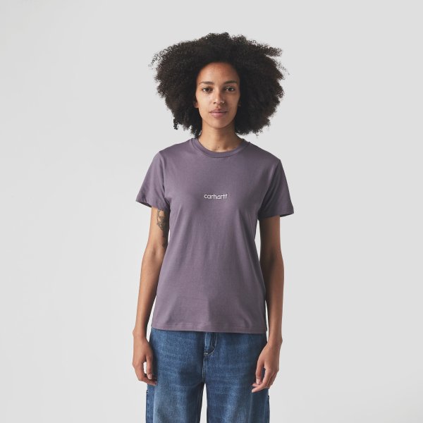 紫色logo短袖