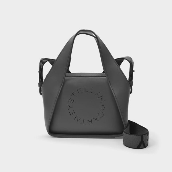 Small Tote Bag in Grey Synthetic Leather