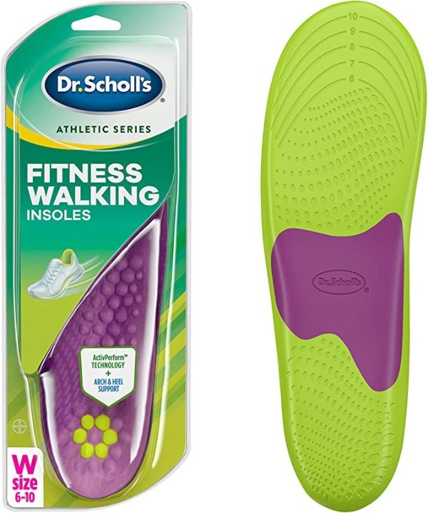 FITNESS WALKING Insoles // Reduce Stress and Strain on your Lower Body while you Walk and Reduce Muscle Soreness (for Women's 6-10, also available for Men's 8-14)