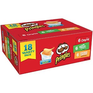 Pringles Snack Stacks Potato Crisps Chips, 3 Flavors Variety Pack, 18 Cups