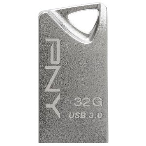 PNY Mini Metal 32GB USB 3.0 Type A Flash Drive Silver
