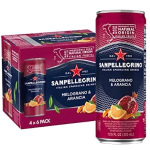 Sanpellegrino Italian Sparkling Drink Melograno and Arancia 24 Pack of 11.15 Fl Oz Cans
