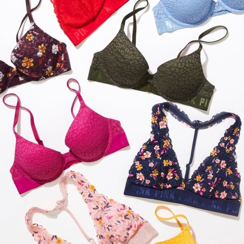 PINK Wear Everywhere Bras on Sale All for $14.9